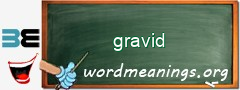 WordMeaning blackboard for gravid